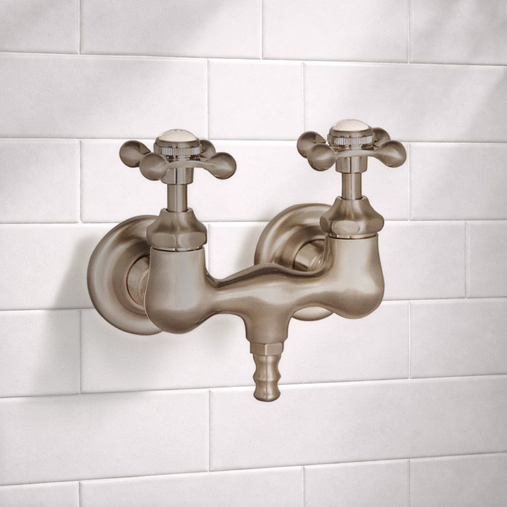 Old-Style Tub Faucet - Metal Cross Handles