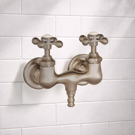 Old-Style Tub Faucet - Metal Cross Handles