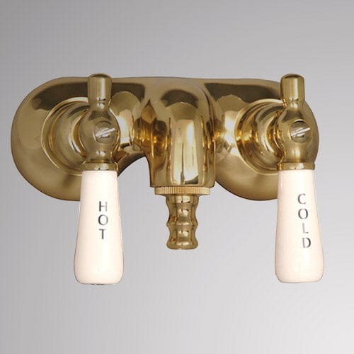 Old-Style Tub Faucet - Porcelain Lever Handles