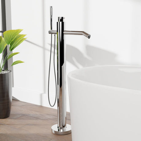Olga Thermostatic Freestanding Tub Faucet with Hand Shower