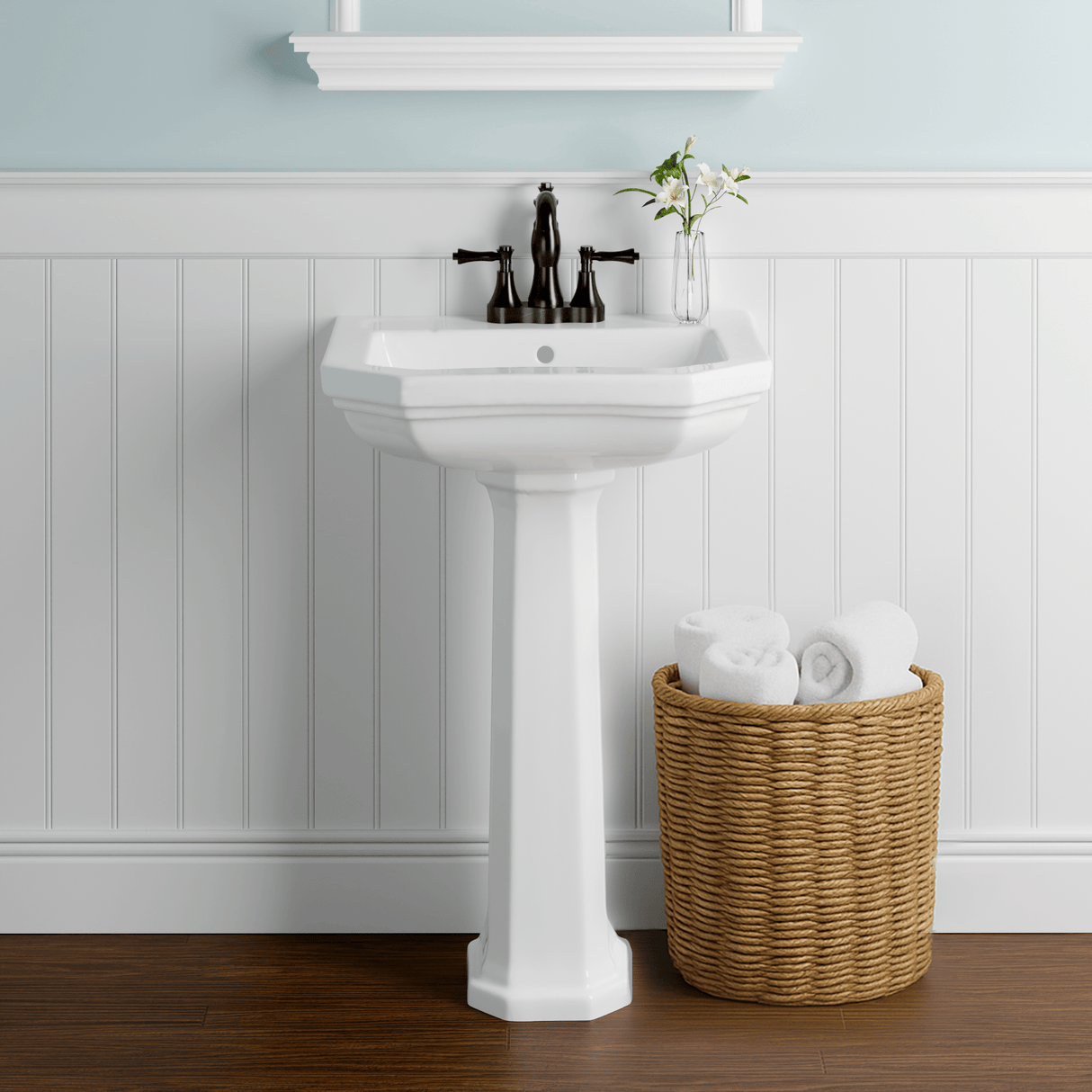 Opermate Vitreous China Pedestal Sink