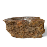 Paden Petrified Wood Vessel Sink - Natural Interior
