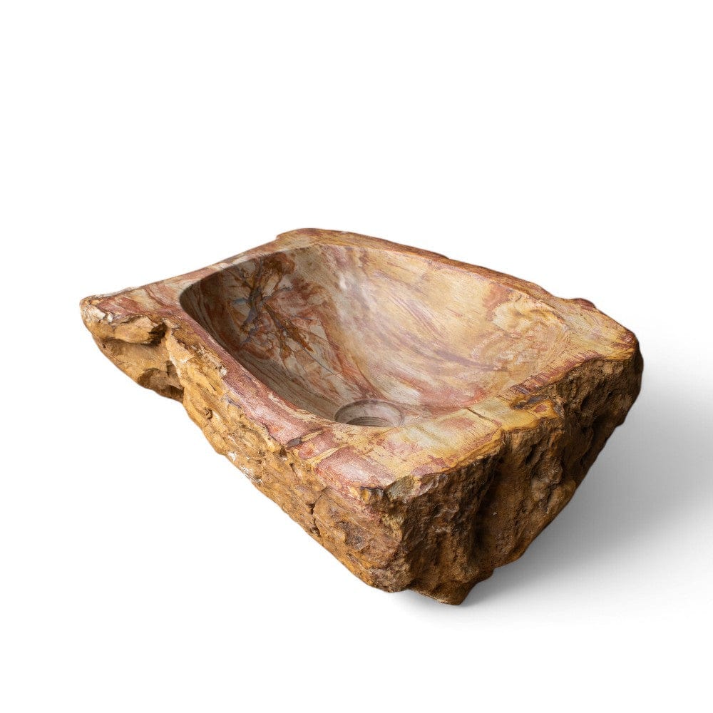 Paden Petrified Wood Vessel Sink - Red Interior