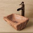 Paden Petrified Wood Vessel Sink - Red Interior