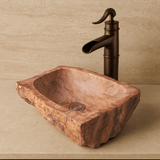 Paden Petrified Wood Vessel Sink - Red Interior