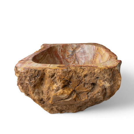 Paden Petrified Wood Vessel Sink - Red Interior
