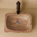 Paden Petrified Wood Vessel Sink - Red Interior