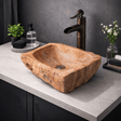 Paden Petrified Wood Vessel Sink - Red Interior