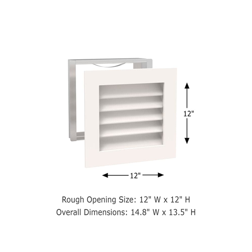 Paintable Wood Air Return Grille - 12" x 12" Duct Size