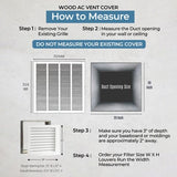 Paintable Wood Air Return Grille - 12" x 12" Duct Size
