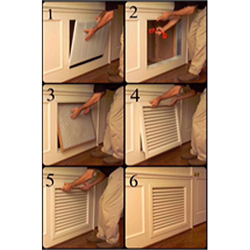 Paintable Wood Air Return Grille - 12" x 12" Duct Size