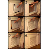 Paintable Wood Air Return Grille - 12" x 12" Duct Size