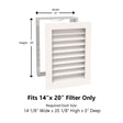 Paintable Wood Air Return Grille - 14" x 20" Duct Size