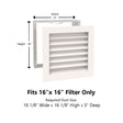 Paintable Wood Air Return Grille - 16" x 16" Duct Size