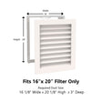 Paintable Wood Air Return Grille - 16" x 20" Duct Size
