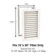 Paintable Wood Air Return Grille - 16" x 30" Duct Size