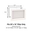 Paintable Wood Air Return Grille - 20" x 16" Duct Size