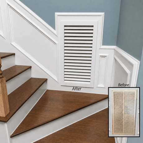 Paintable Wood Air Return Grille - 20" x 20" Duct Size