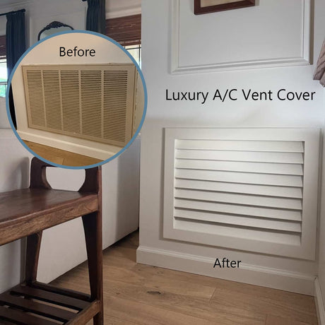 Paintable Wood Air Return Grille - 20" x 20" Duct Size
