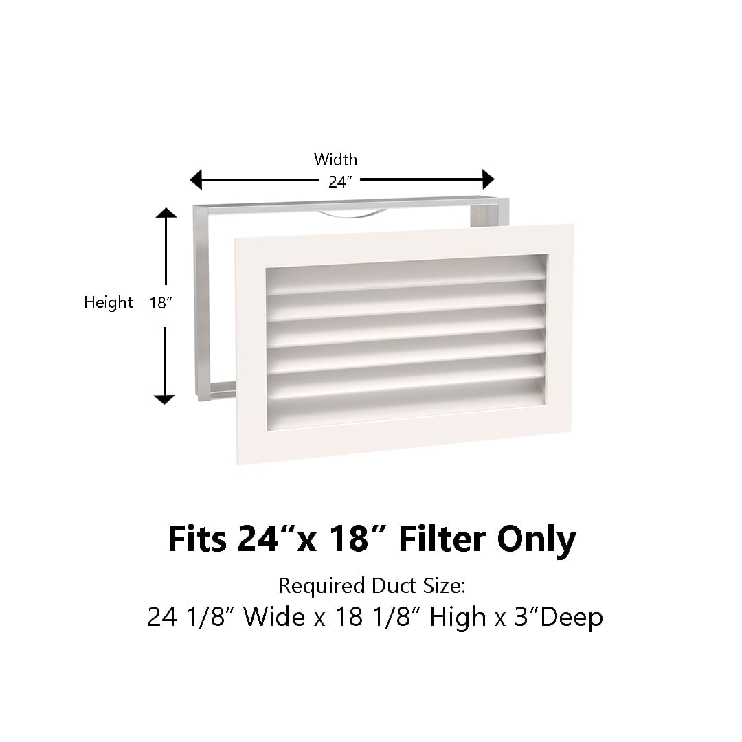 Paintable Wood Air Return Grille - 24" x 18" Duct Size