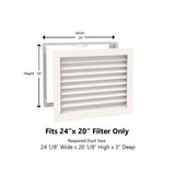 Paintable Wood Air Return Grille - 24" x 20" Duct Size