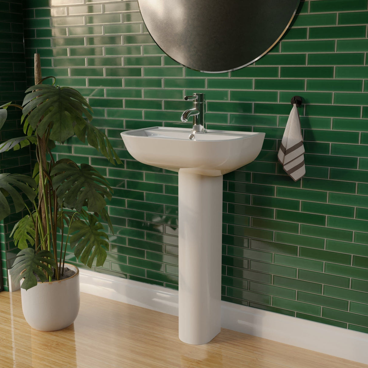 Paladoso Vitreous China Pedestal Sink