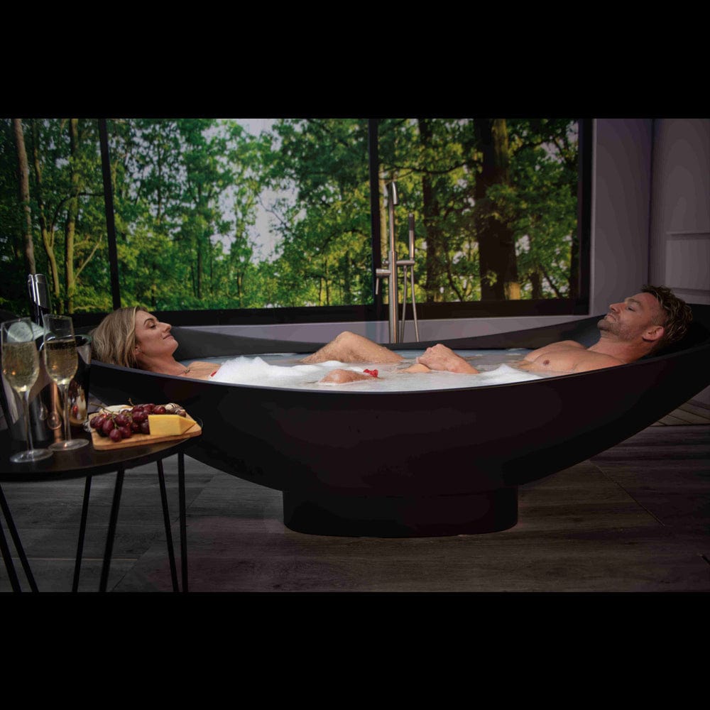 Paloma Solid Surface Stone Resin Freestanding Extra Deep Hammock Bathtub