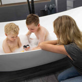 Paloma Solid Surface Stone Resin Freestanding Extra Deep Hammock Bathtub