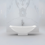 Paloma Solid Surface Stone Resin Freestanding Extra Deep Hammock Bathtub