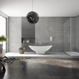Paloma Solid Surface Stone Resin Freestanding Extra Deep Hammock Bathtub
