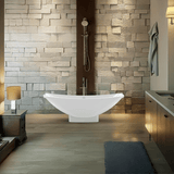 Paloma Solid Surface Stone Resin Freestanding Extra Deep Hammock Bathtub