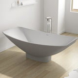 Paloma Solid Surface Stone Resin Freestanding Extra Deep Hammock Bathtub