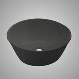 Pancosa Round Cast Concrete Vessel Sink - Black
