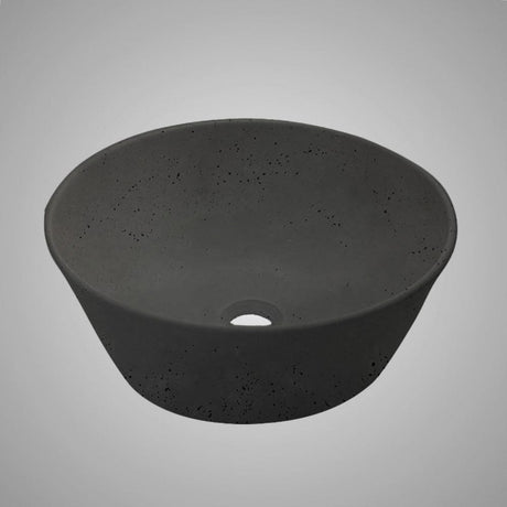 Pancosa Round Cast Concrete Vessel Sink - Black