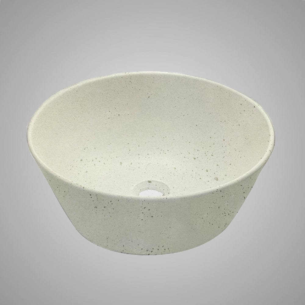 Pancosa Round Cast Concrete Vessel Sink - Cream
