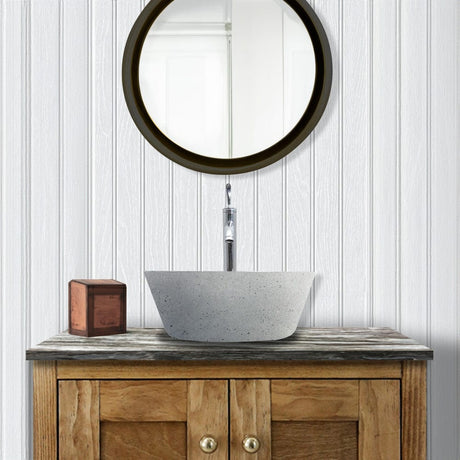 Pancosa Round Cast Concrete Vessel Sink - Dark Grey