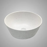 Pancosa Round Cast Concrete Vessel Sink - White