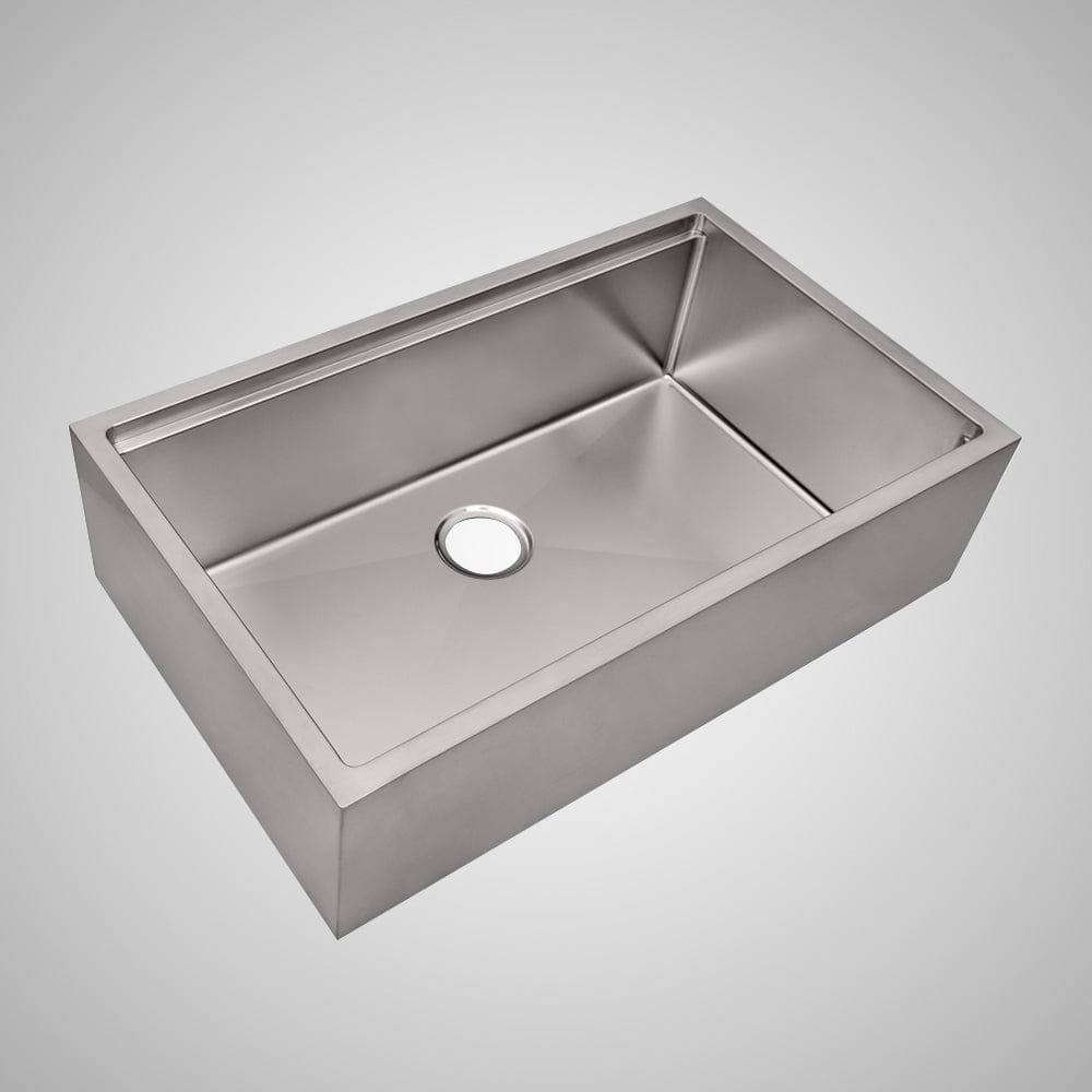 Panola Stainless Steel Single-Bowl Workstation Farmhouse Sink with Ledge