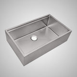Panola Stainless Steel Single-Bowl Workstation Farmhouse Sink with Ledge