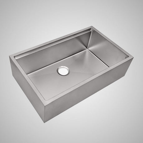 Panola Stainless Steel Single-Bowl Workstation Farmhouse Sink with Ledge