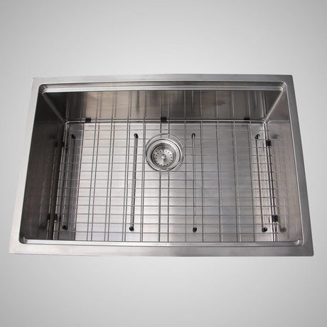 Panola Stainless Steel Single-Bowl Workstation Farmhouse Sink with Ledge