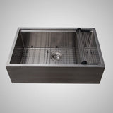 Panola Stainless Steel Single-Bowl Workstation Farmhouse Sink with Ledge