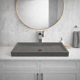 Papley Rectangular Cast Concrete Vessel B-Grade Sink - Black