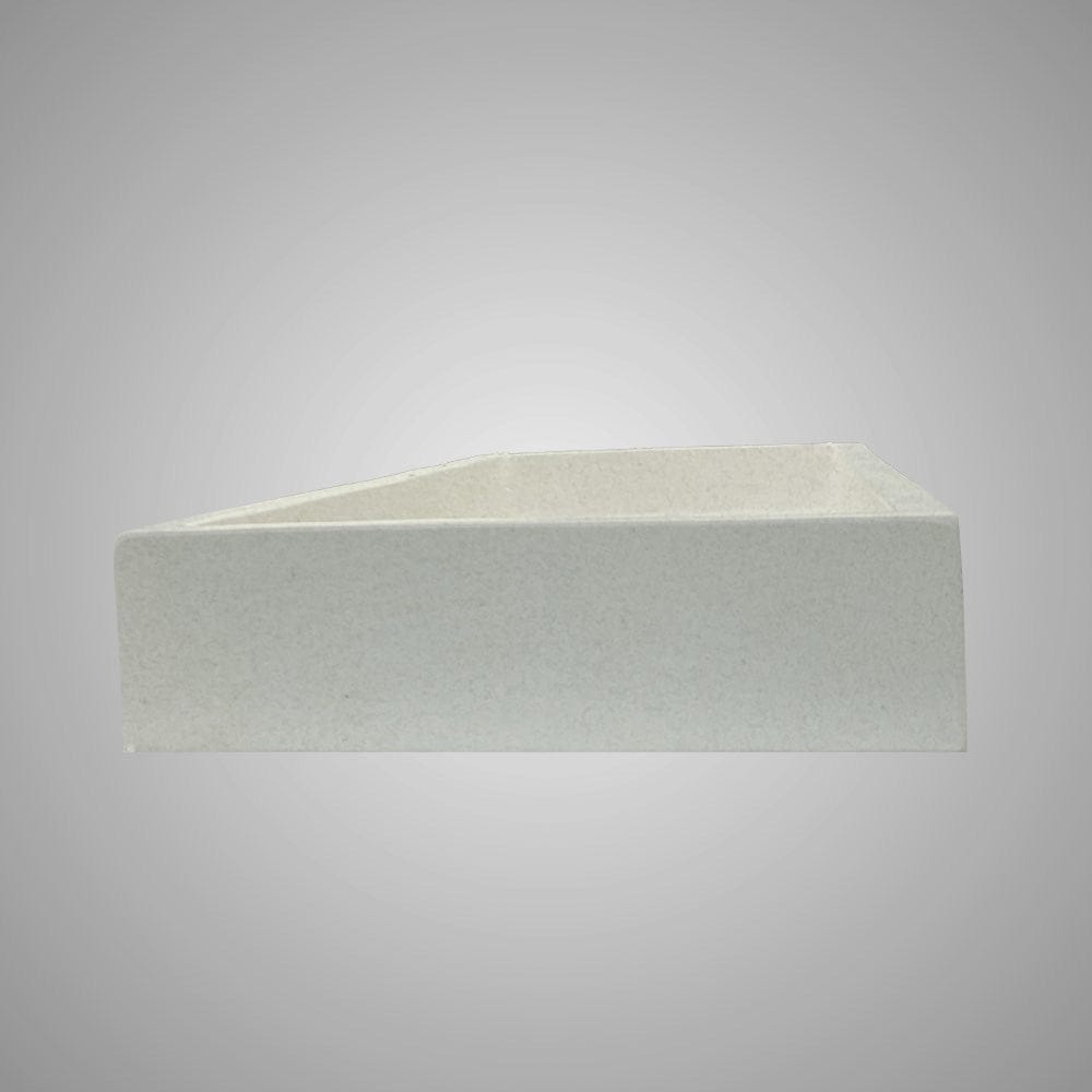 Papley Rectangular Cast Concrete Vessel B-Grade Sink - Cream