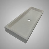 Papley Rectangular Cast Concrete Vessel B-Grade Sink - Dark Grey