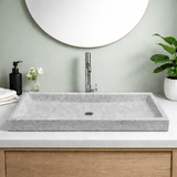 Papley Rectangular Cast Concrete Vessel B-Grade Sink - Dark Grey