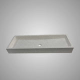 Papley Rectangular Cast Concrete Vessel B-Grade Sink - Dark Grey