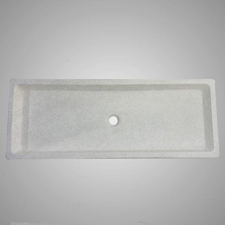 Papley Rectangular Cast Concrete Vessel B-Grade Sink - Light Grey