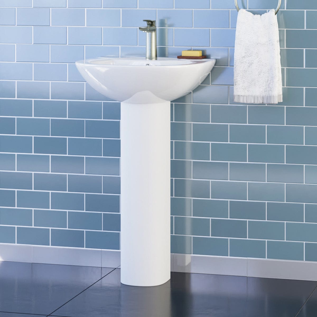 Parnesa Vitreous China Pedestal Sink