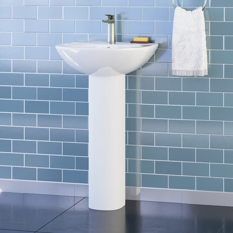 Parnesa Vitreous China Pedestal Sink